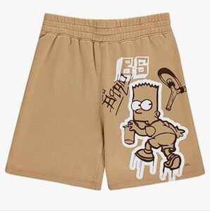 Boys Bart Simpson Sweat shorts size 14 16 Graffiti
